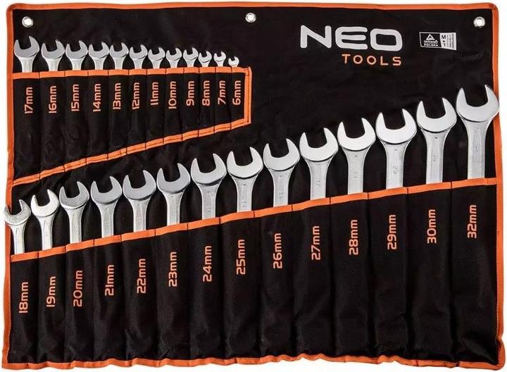 Actual product image Neo 26-piece flat ring spanner set 6-32mm (32 mm, 19 mm, 12 mm, 24 mm, 14 mm, 22 mm, 16 mm, 23 mm, 10 mm, 21 mm, 18 mm, 27 mm, 17 mm, 11 mm, 15 mm, 26 mm, 30 mm, 28 mm, 29 mm, 13 mm, 20 mm, 25 mm)