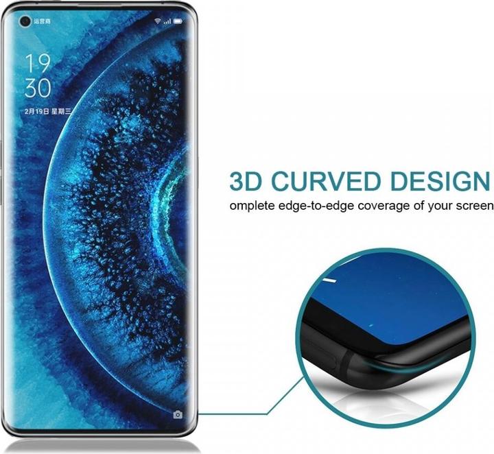 Produktbild Screenguard Oppo Find X2 Pro Panzerglas Schutzfolie Case Friendly Design (1 Stück, Oppo Find X2 Pro)