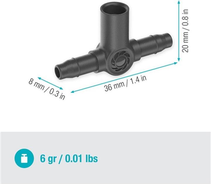 Produktbild Gardena Micro-Drip-System T-Stück (Tropfbewässerung Verbinder + Abzweiger)