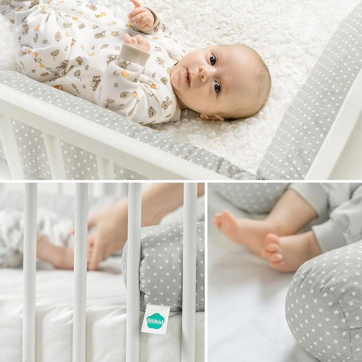 Produktbild Fillikid Babynestchen & Bettschlangen Bettschlange und Nestchen 190 cm - Punkte Grau