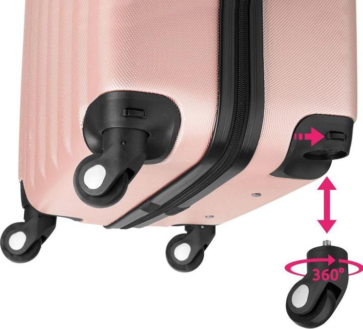 Actual product image tectake Suitcase Set Suitcases Trolleys Trolley Set Hardcase trolley (90 l, M (50 - 90l))