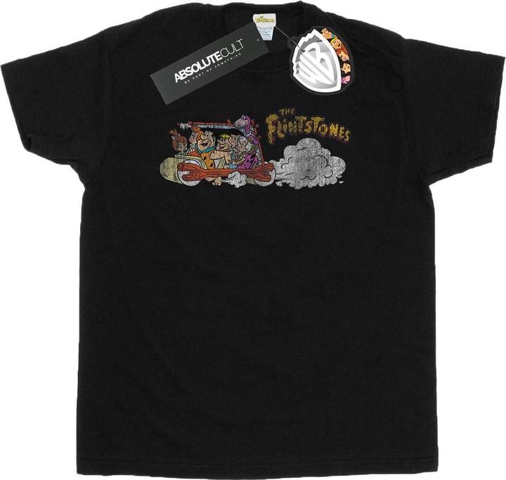 The Flintstones Family Car Distressed TShirt (XL)