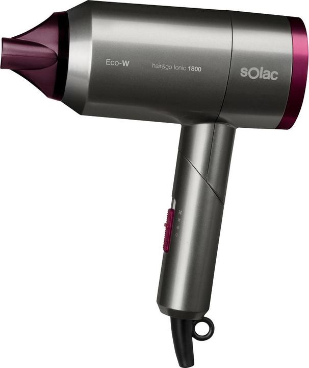 Immagine prodotto Solac Hair&Go Ionic, Grigio, Viola, Anello per appendere, 2000 W, 420 g