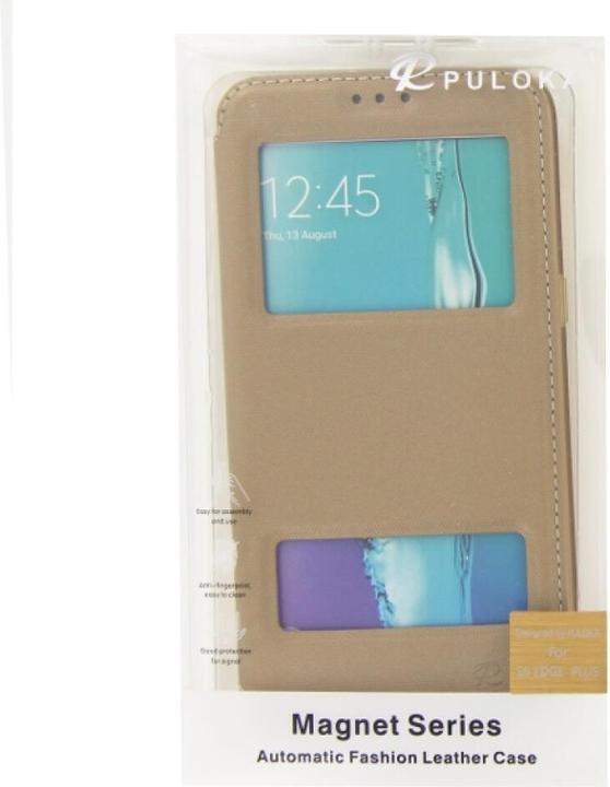 Image du produit Puloka Étui à clapet Samsung Galaxy S6 Edge Plus Gold (Samsung Galaxy S6 Edge+)