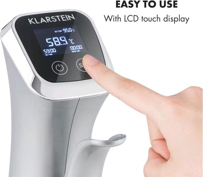 Actual product image Klarstein Quickstick Sous Vide Cooker Silver
