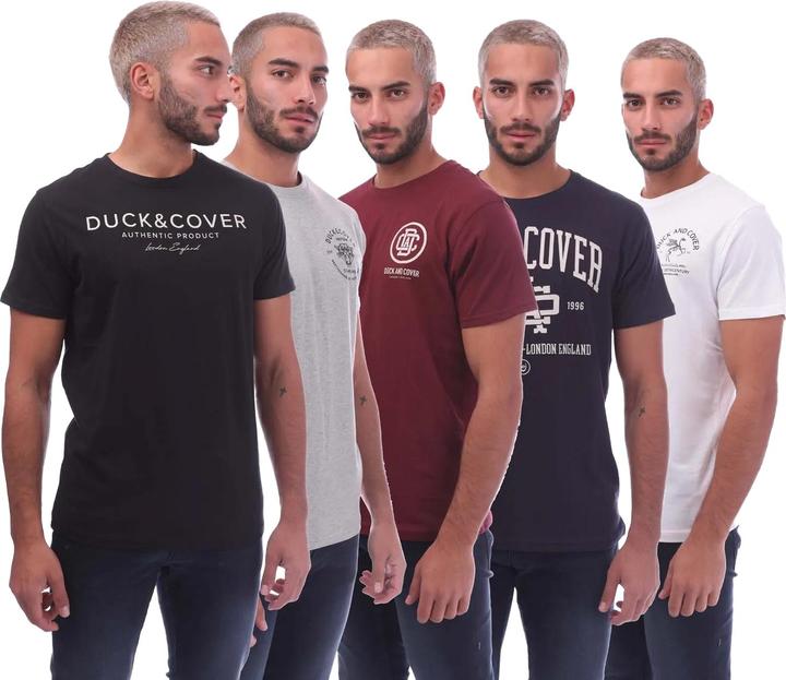 Immagine prodotto Duck and Cover Klapstar Maglietta Uomo Misura Confezione 5 (L)