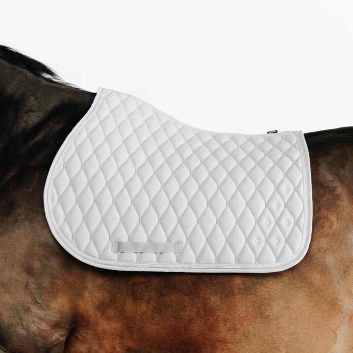 Actual product image Fouganza Horse and Pony Riding Rhinestone Saddle Cloth 500 - Grey