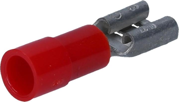 Produktbild Kalitec 10 Stück FHR288 Flachsteckhülse rot 2,8x0,8 I 0,5-1,5mm² Kabelverbinder I teilisoliert I Mes