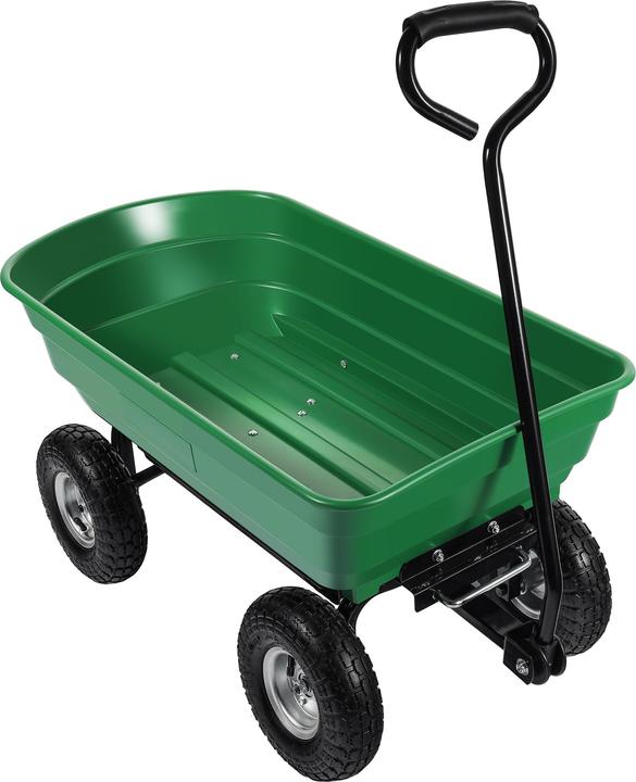Image du produit Wiltec Chariot de jardin à main avec Benne basculante Volume 75L Capacité de charge 240kg Remorque Brouette