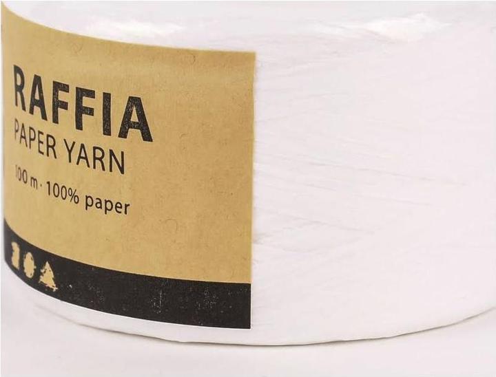 Produktbild Creativ Company Papierband Raffiabast 8 mm x 100 m, Weiss (Geschenkband, 1 x)