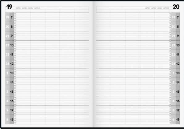 Immagine prodotto Agenda di servizio 24 21x29cm 1 giorno/pagina copertina in foglio di schiuma nero (210 x 290 mm, Tedesco, Francese, Italiano, Inglese)
