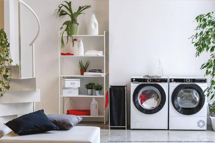 Actual product image Hoover HWP 48AMBC/1-S Front loading washing machine 8 (8 kg, Left, EU plug)