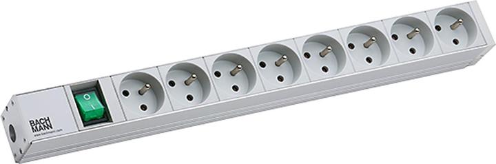 Produktbild Bachmann 19" 1U 8xUTE 1xswitch power (8 x, CEE 7/3, CEE 7/5, 2 m)