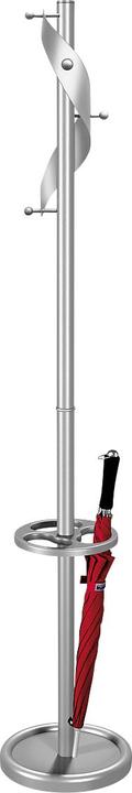 Actual product image Kerkmann Coat rack Adria, 5 hooks, umbrella holder & drip tray, h 1800 x ø 310 mm, steel...