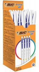 Image du produit Bic Stylo à bille Cristal Up, couleur du trait : bleu, 20 pcs (Bleu, blanc, 20 x)