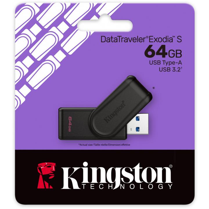Immagine prodotto Kingston USB-Stick 64GB DataTraveler Exodia S USB 3.2 retail (64 GB, USB-A)
