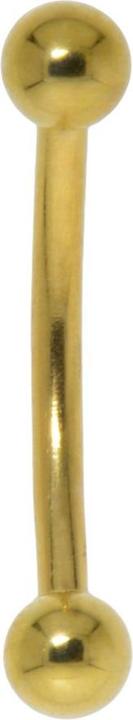 Bijouteria Augenbrauenpiercing (Chirurgenstahl 316L mit Gold-Beschichtung (vergoldet))