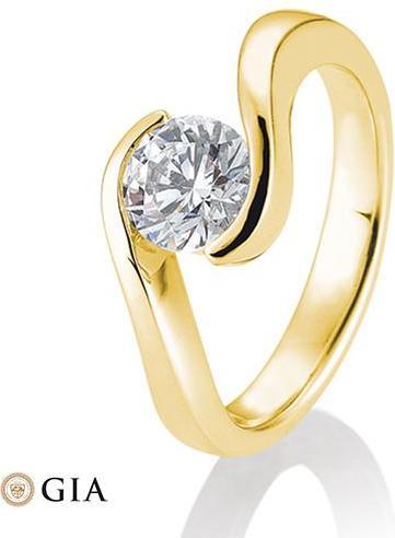 Breuning Ring Schwung 0,80-1,50 ct. (51, 585/14 K Gold)