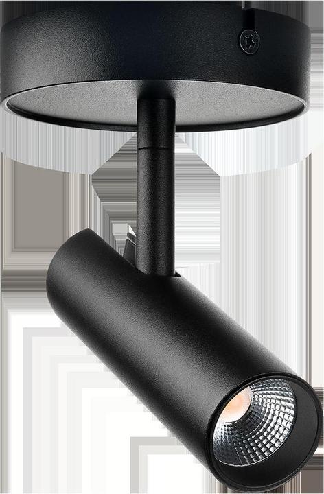 Actual product image Sg Surface mounted spotlight TUBE Micro S 7W 320810 370lm 3000K 36' UGR19 dim Ra98, black (370 lm)