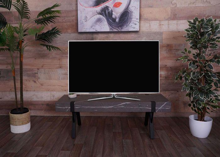 Immagine prodotto Mendler Porta TV HWC-L54, metallo 42x120x40cm effetto marmo grigio