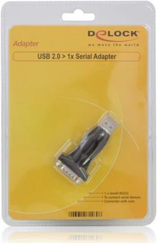 Produktbild Delock USB 2.0 zu Seriell Adapter (USB 2.0, 16 cm)