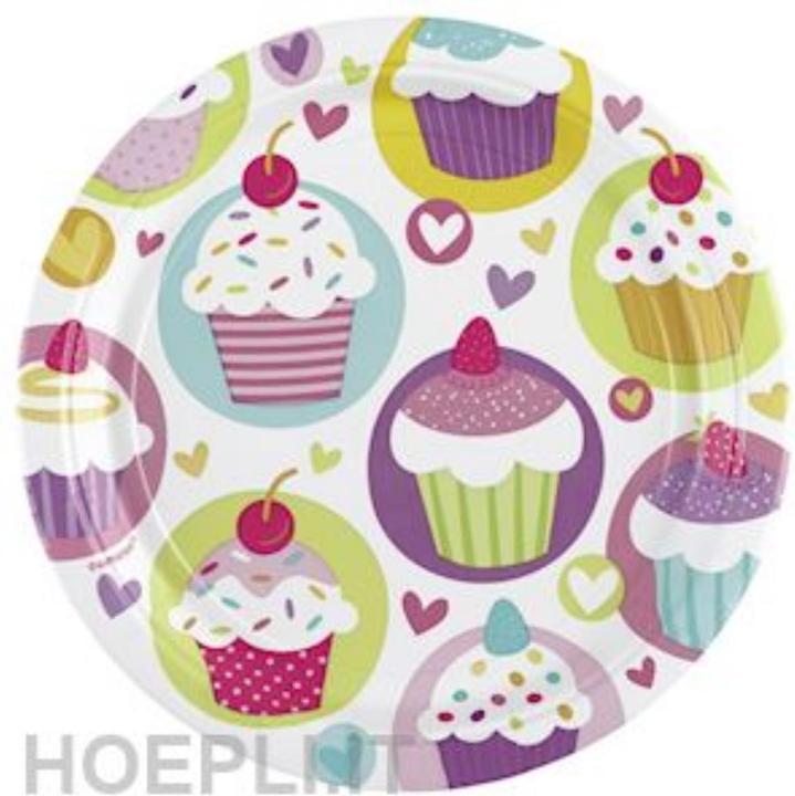 Amscan Cupcake con piatto di cartone (8 x)