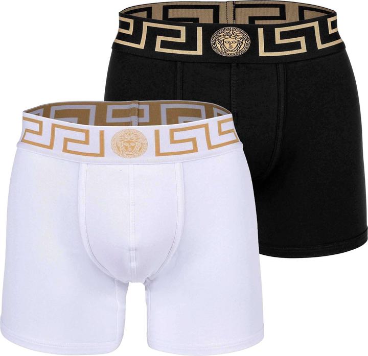 Versace Bi-Pack Trunk Jersey Topeka Bi-Stretch Cotton Organic New Logo (S, 2er Pack)