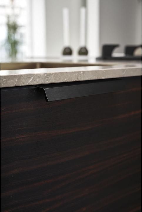 Actual product image Furnipart Handle strip furniture handle Bench LA 2x80 L 200mm aluminium black black matt brushed