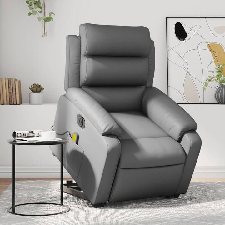Actual product image VidaXL Massage chair with stand-up aid electric imitation leather