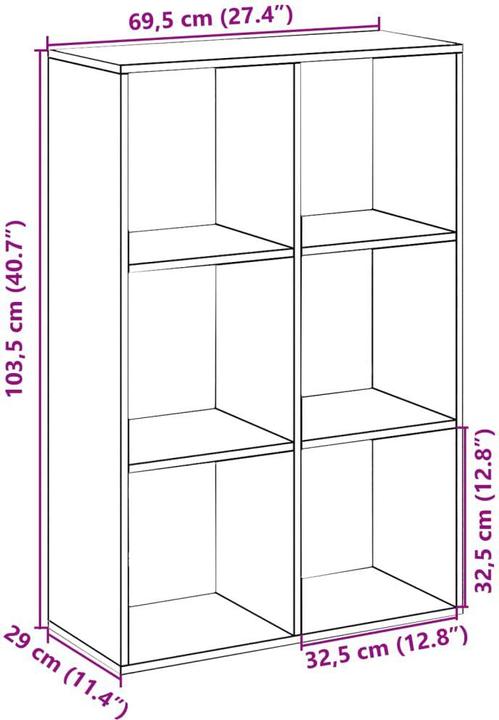 Produktbild VidaXL Raumteiler (69.5 x 29 x 103.5 cm)