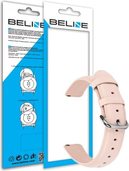 Actual product image Beline pasek Watch 20mm Elegance różowy/pink (20 mm, Organic leather, Plastic)