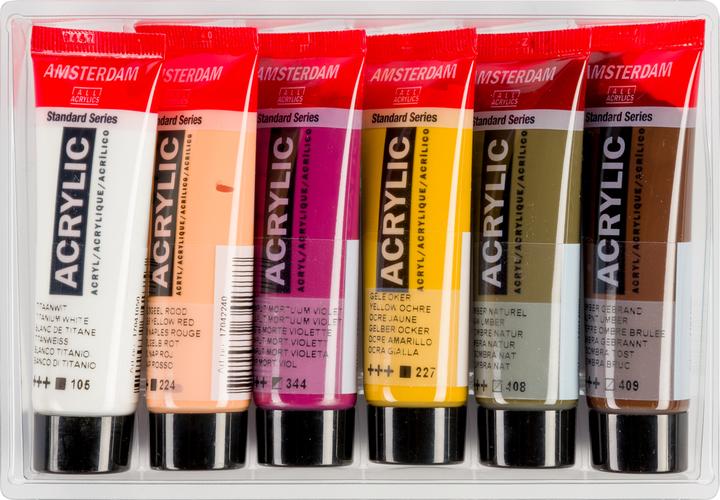 Produktbild Amsterdam Acrylfarbe Portrait 6 Tuben à 20 ml (Mehrfarbig, 20 ml)