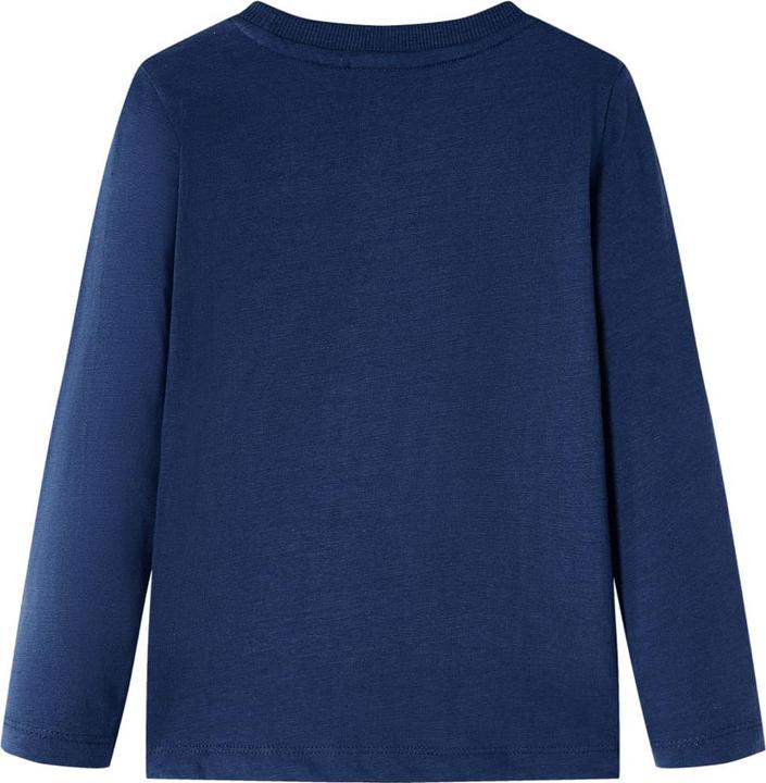 Immagine prodotto VidaXL Camicia a maniche lunghe per bambini blu navy melange 140,Materiale: 100 (140)