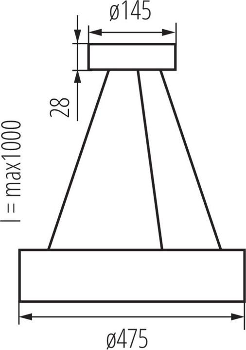 Productafbeelding Kanlux Hanglamp JASMIN C E27 Zwart 3x 36507 (E27)