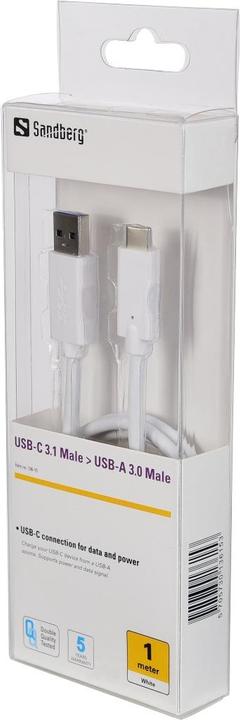 Produktbild Sandberg USB-C-Kabel (1 m, USB 3.0)