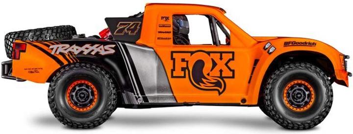 Actual product image Traxxas Unlimited Desert Racer 4x4 VXL Fox1 1/7 Race-Truck RTR Brushless, ohne Akku/Ladegerät +LED (RTR Ready-to-Run)