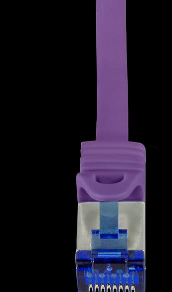 Actual product image LogiLink Patch cable Ultraflex, Cat.6A, S/FTP, 0.5 m, violet (S/FTP, CAT6a, 0.50 m)
