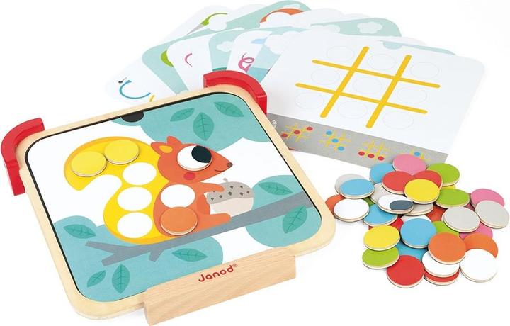 Image du produit Janod Jeu d'aimants couleurs et formes (Anglais, Allemand, Français, Italien)