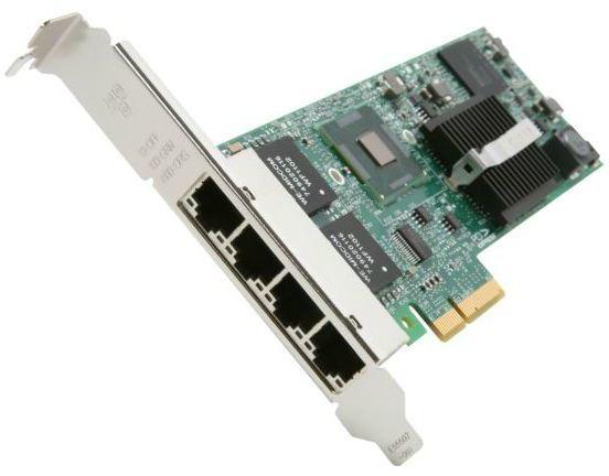 Actual product image Fujitsu Ethernet Controller 4x1 Gbit PCIe x4 Intel I350-T4 (Mini PCI Express)