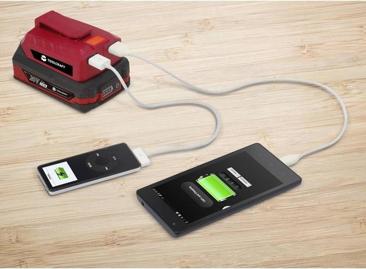 Actual product image Toolcraft Charging adapter for 20 V batteries (10 W)