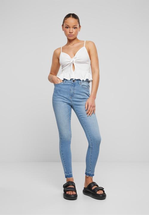Produktbild Urban Classics Ladies Waffle Pique Ruffle Top - 137877 (4XL)