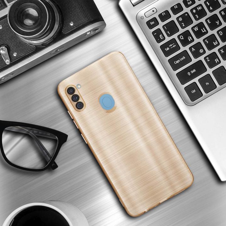 Image du produit Cadorabo Housse pour Samsung Galaxy A11 / M11 en TPU brossé Protection de l'appareil photo LM160 Style (Samsung Galaxy A11, Samsung Galaxy M11)