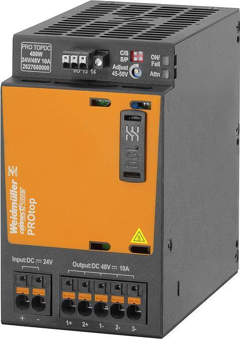 Image du produit Weidmüller PRO TOPDC 24V/24V 20A Alimentation en courant continu 2627630000