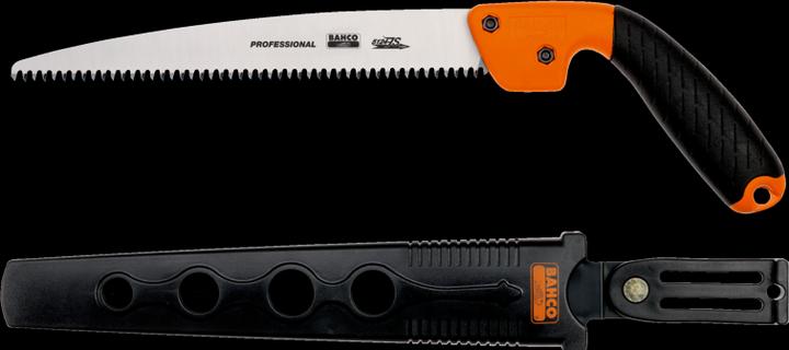 Image du produit Bahco Scie à élaguer avec poignée bi-matière et étui pour la coupe de bois frais, 5 dents, 9 1/2".