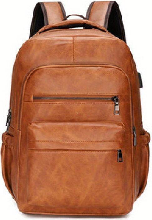 Only-Bags.Store Schulterrucksack, PU-Leder Studentenrucksack, Reiserucksack, multifunktionaler wasserdichter