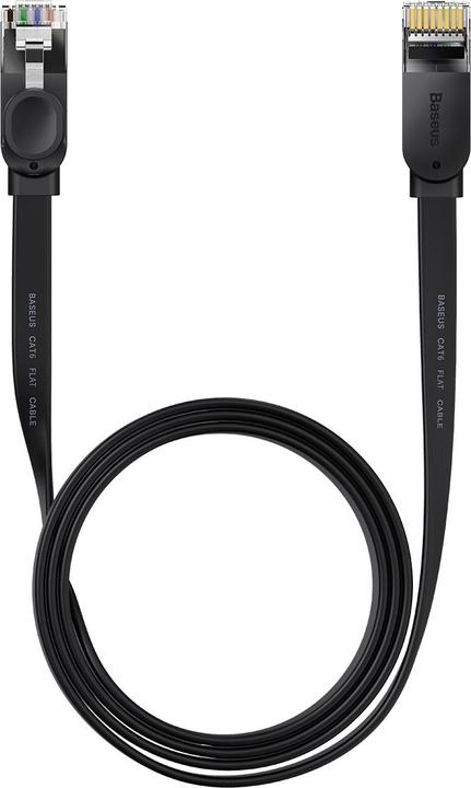 Actual product image Baseus High Speed Six types of RJ45 Gigabit network cable (flat cable)15m Black (UTP, CAT6, 15 m)