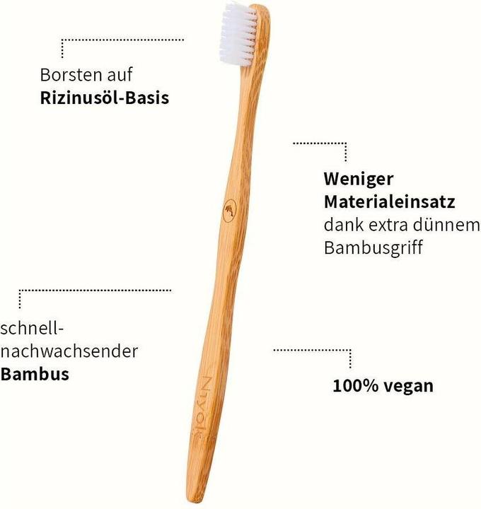 Produktbild Niyok Handzahnbürste Bambus Katastrophenhilfe 1 Stück (Weich, 1 x)
