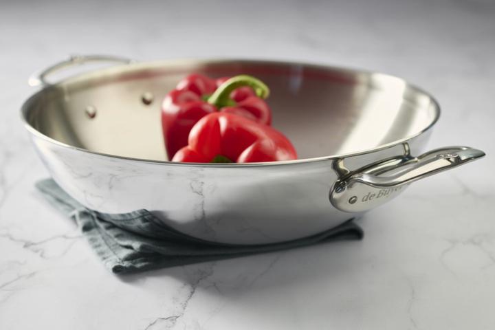 Actual product image de Buyer Affinity Wok mit zwei Griffen (32 cm, Wok, Stainless steel)