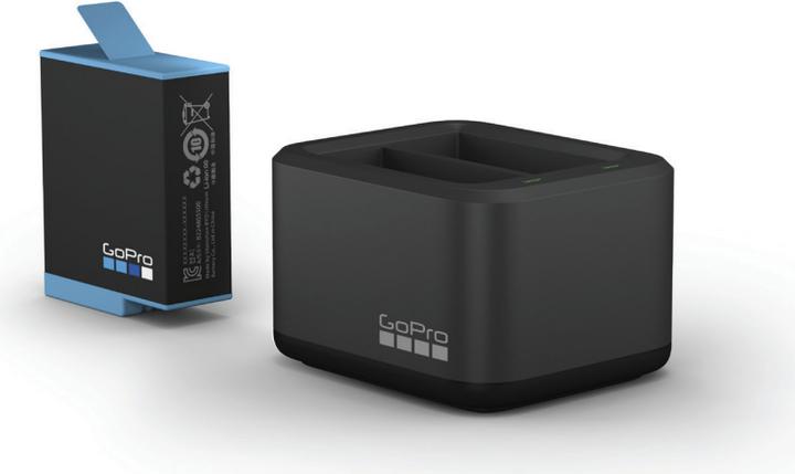 GoPro Doppio caricabatterie con 1 x batteria di riserva (Eroe 9, Eroe 10)
