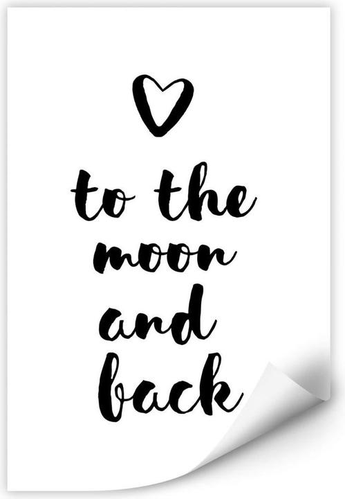 Produktbild Trenddeko Love to the moon and back (40 x 60 cm)